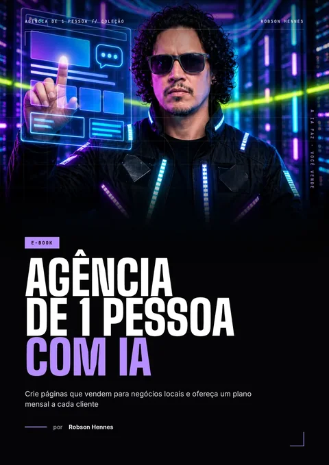 Capa do e-book Agência de 1 Pessoa com IA